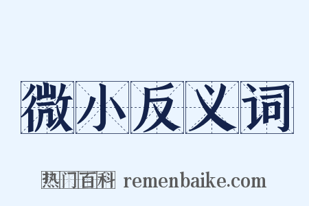 微小反义词是什么意思的图片